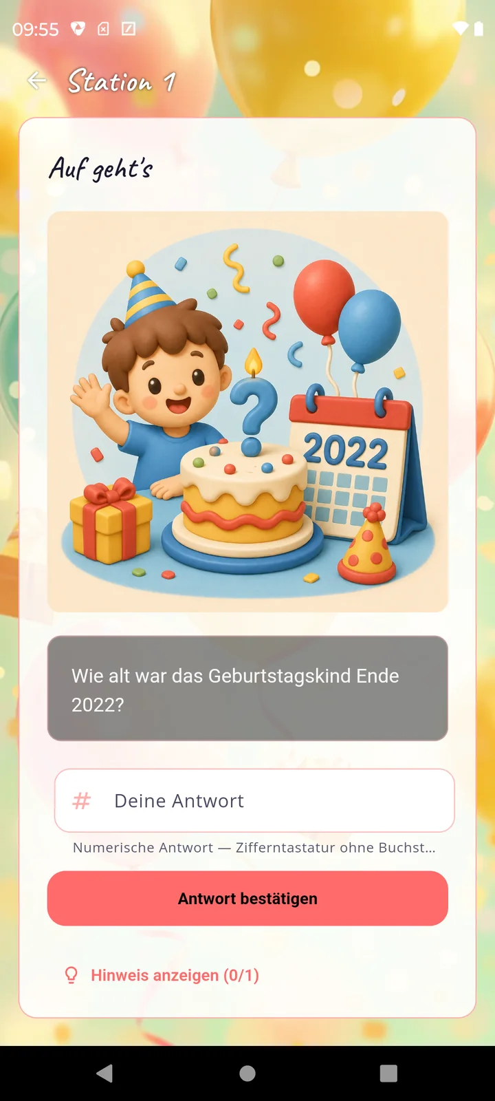 Geburtstagsrätsel Auf geht's mit der Frage nach dem Alter Ende 2022