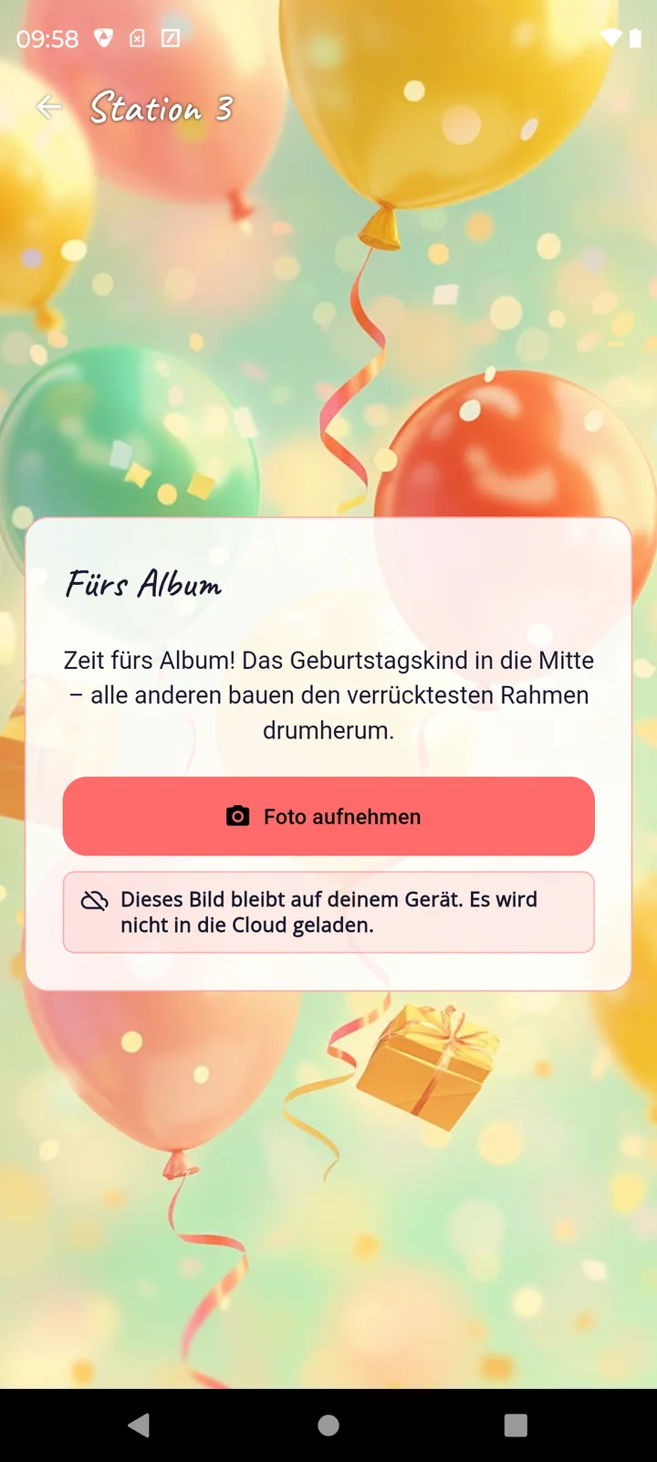 Fotoaufgabe Fürs Album im Geburtstagsthema