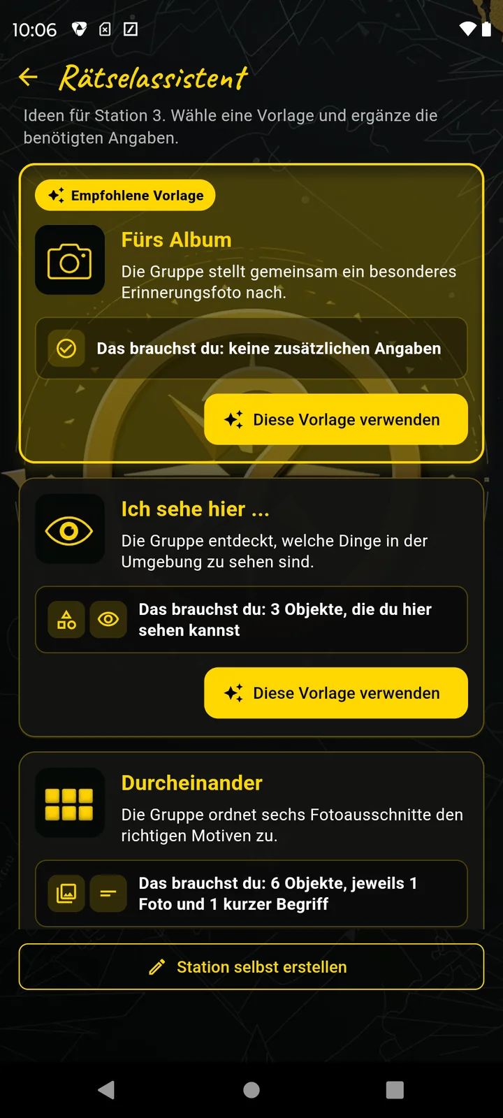 Vorlage Fürs Album im JGA-Rätselassistenten