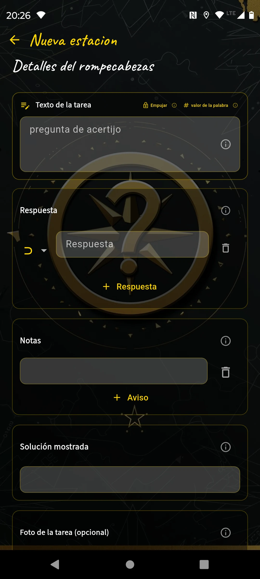 Pregunta y Respuesta — Editor