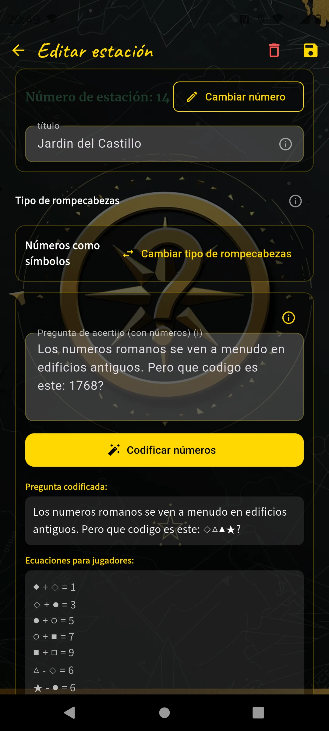 Cifras como símbolos — Editor