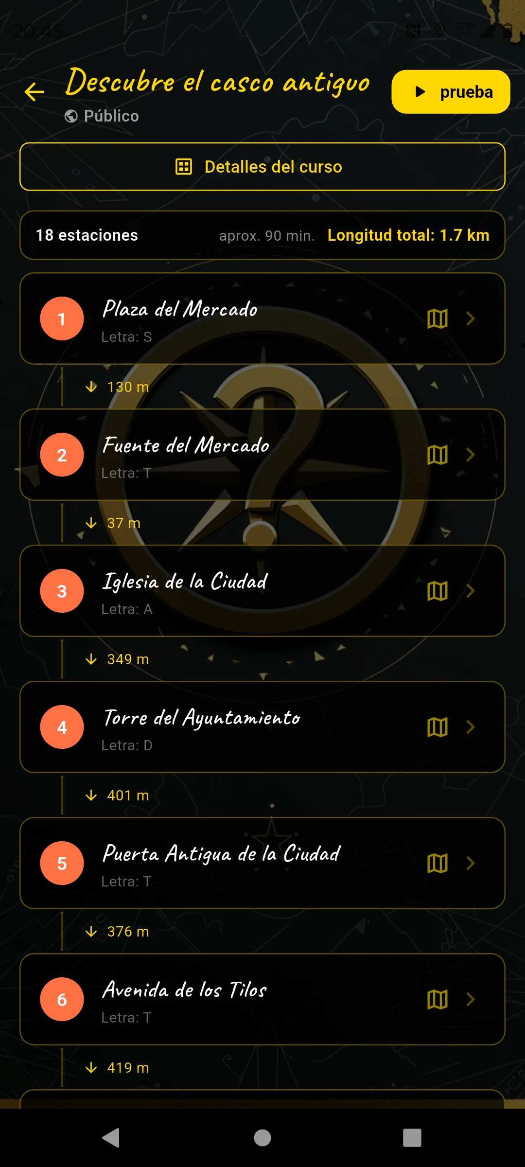 Resumen del curso con las 18 estaciones