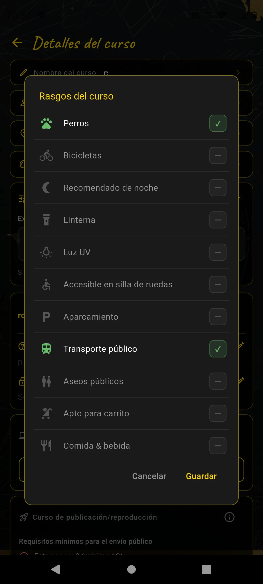 Características del curso