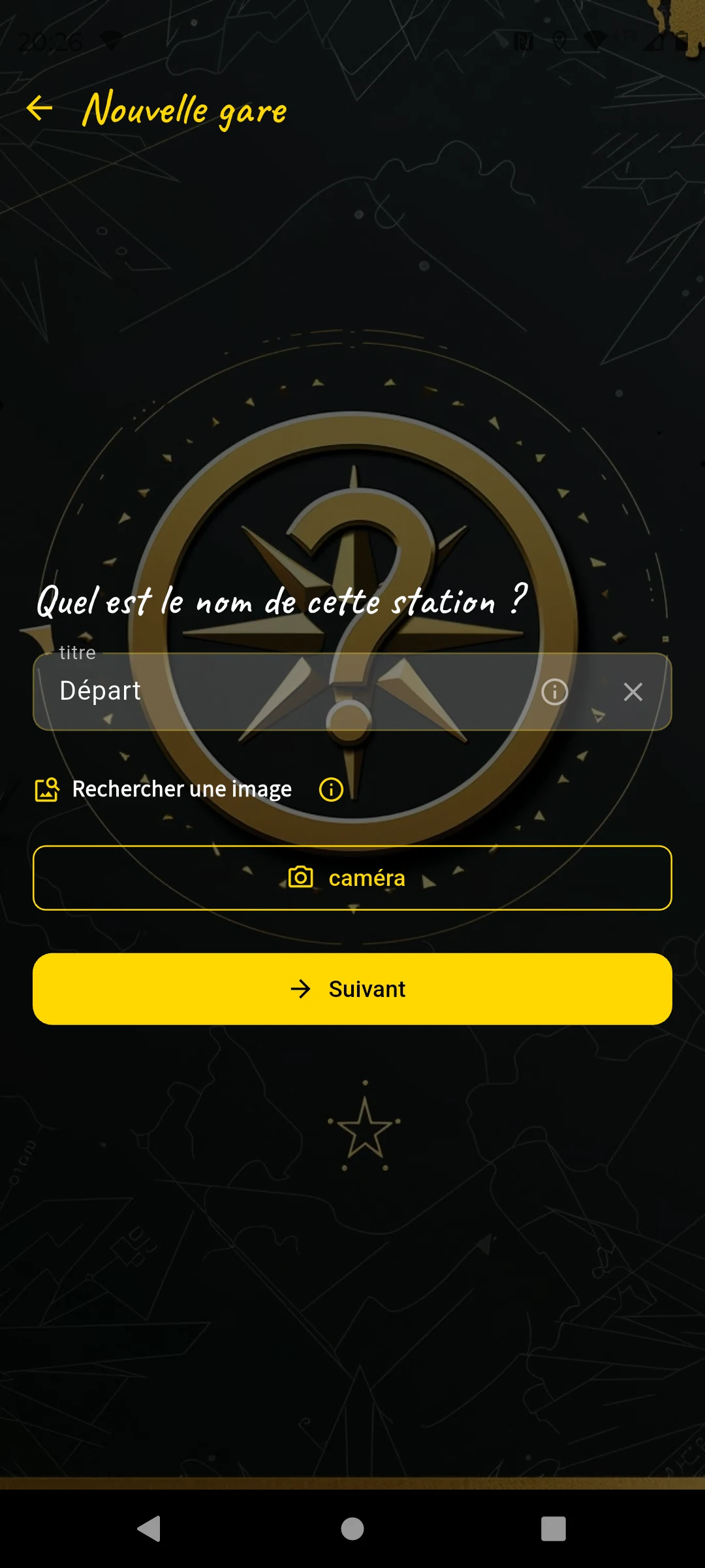 Nouvelle station — titre et image de repérage