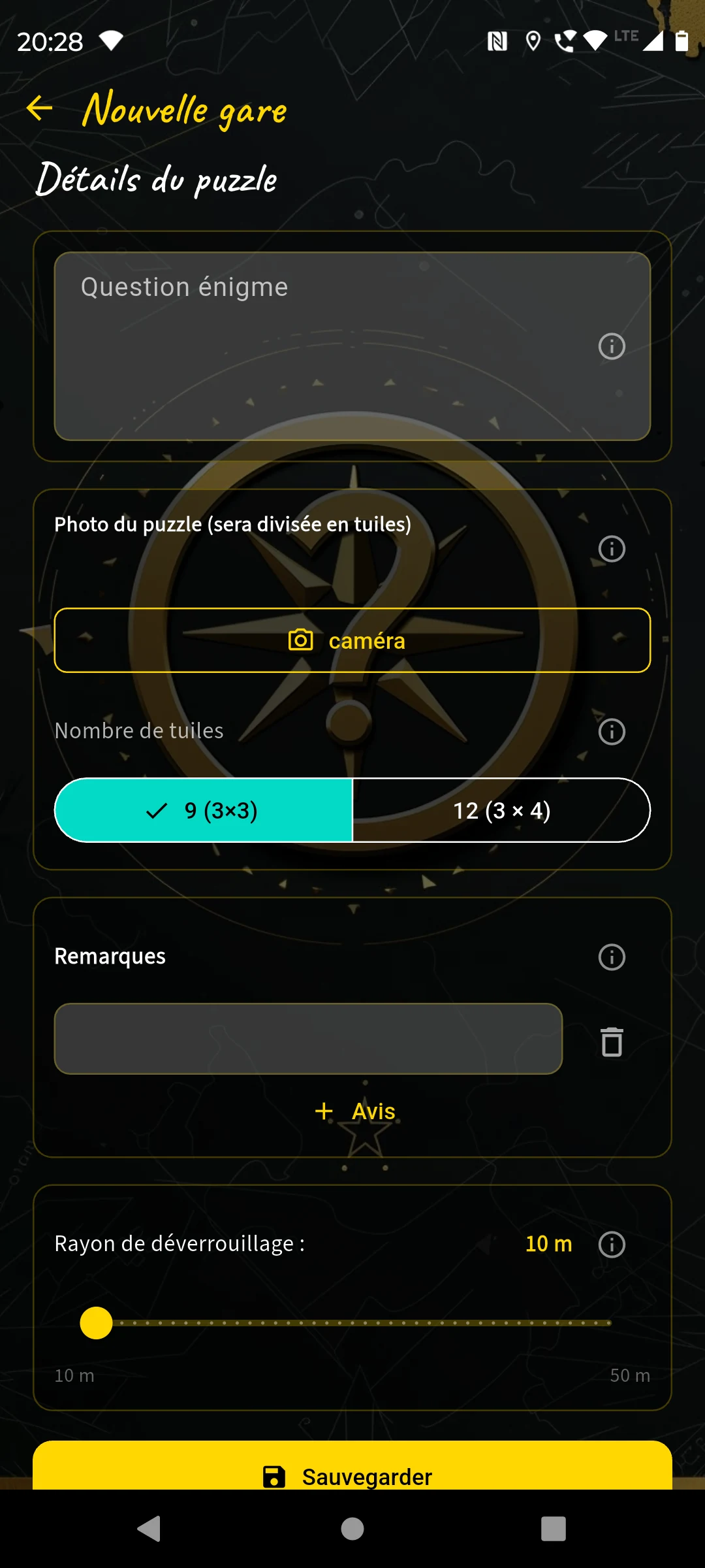Réordonner les tuiles — Éditeur