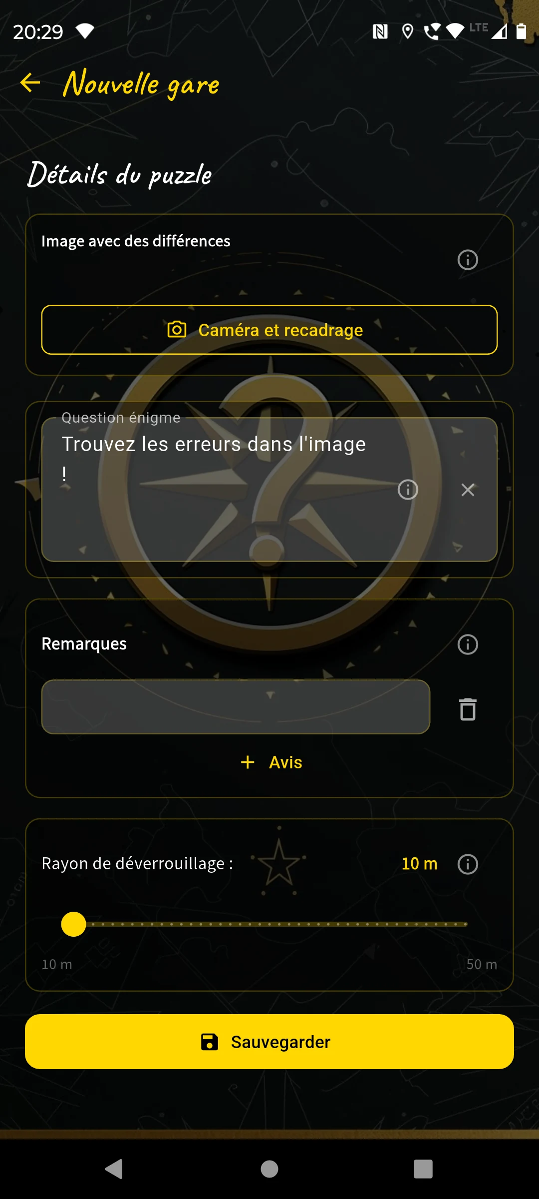 Trouver les différences — Éditeur